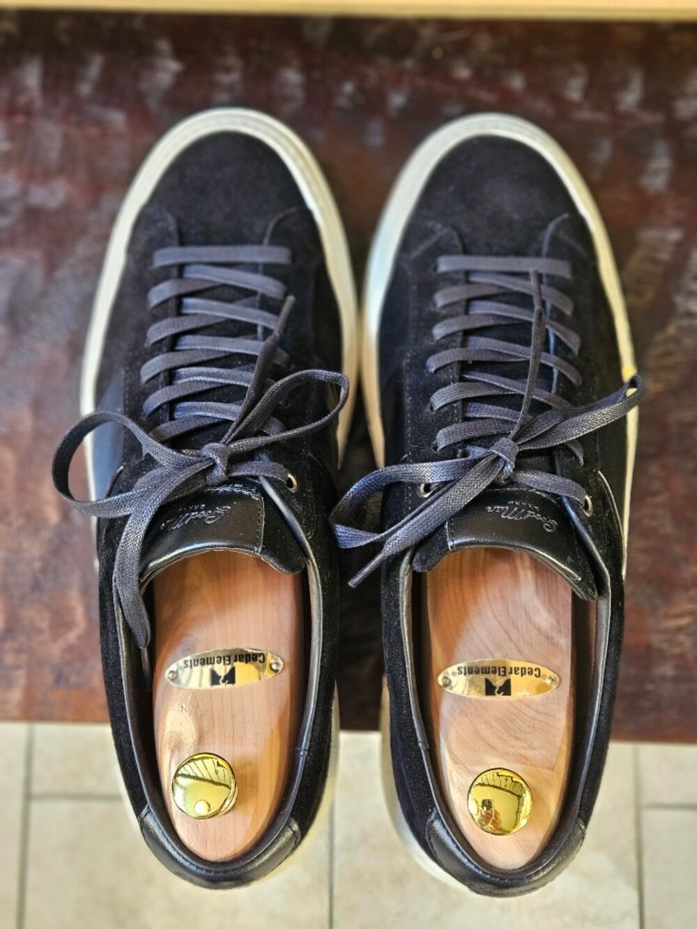 Good Man Brand Men's Midtown Suede Sneakers, Black, Sz 12 - Picture 6 of 14
